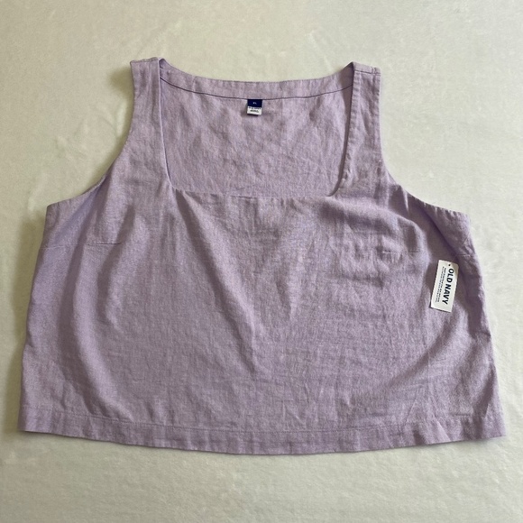 Old Navy Sleeveless Linen-Blend Top, Lavender Aura (Light Purple), XL NWT - Picture 4 of 14